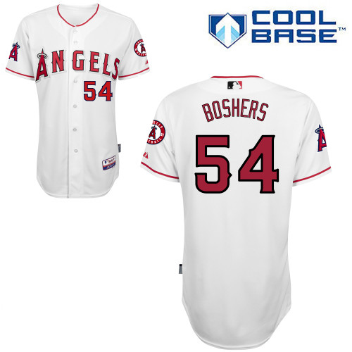 Buddy Boshers #54 MLB Jersey-Los Angeles Angels of Anaheim Men's Authentic Home White Cool Base Baseball Jersey